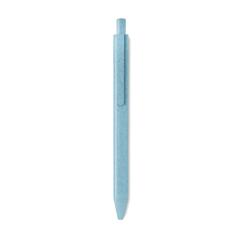 PECAS - Pix cu buton din paie și PP MO9614-04, Blue PECAS - Pix cu buton din paie și PP MO9614-04, Blue