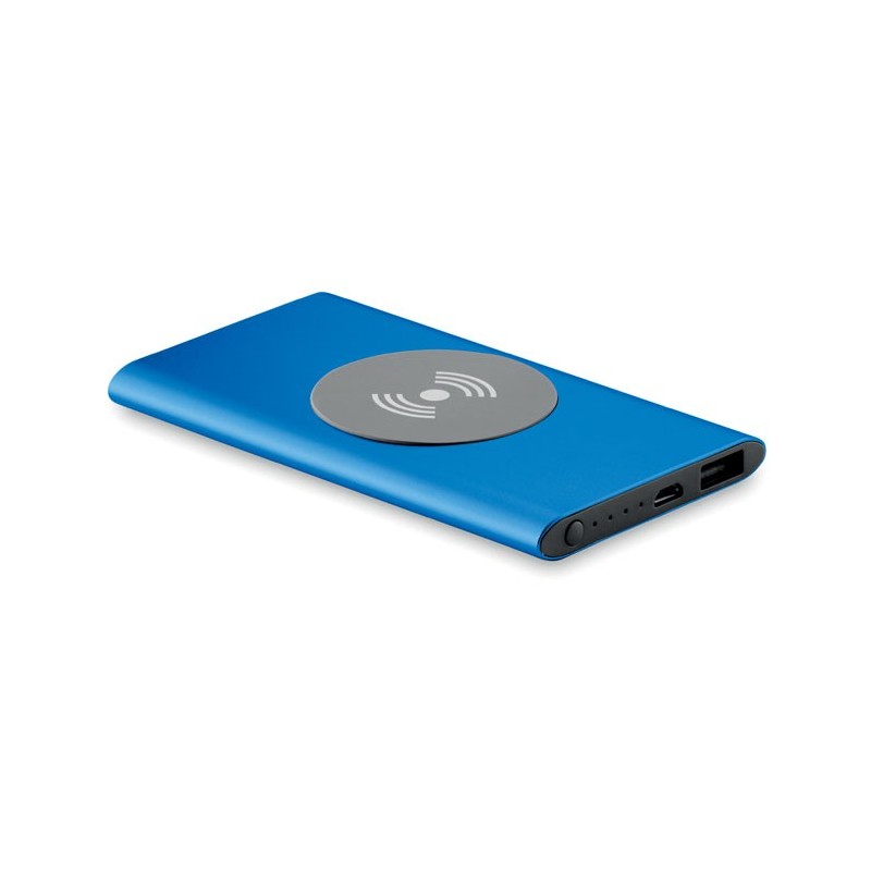 POWER&WIRELESS - Powerbank Wireless de 4000mAh MO9498-37, Royal blue POWER&WIRELESS - Powerbank Wireless de 4000mAh MO9498-37, Royal blue