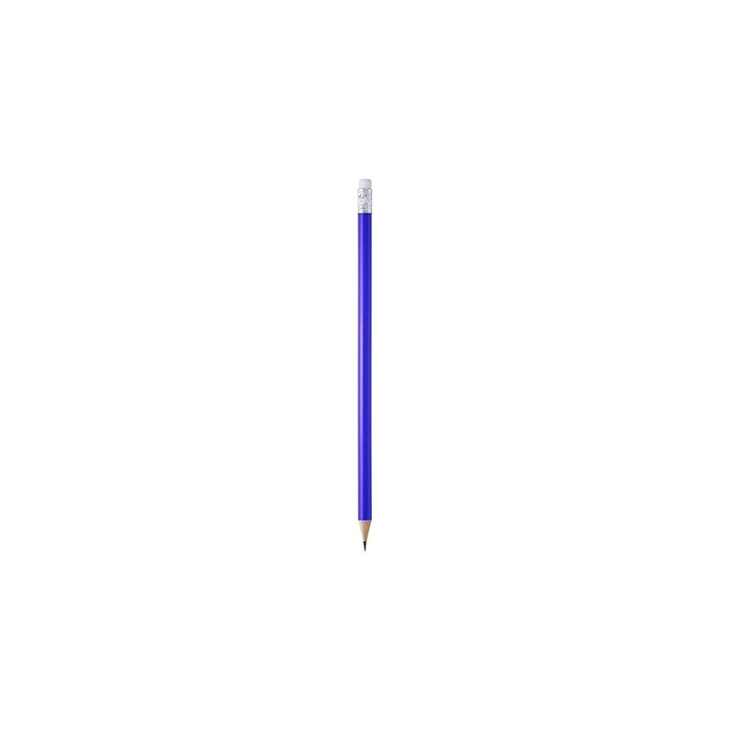 COUVET, Creion rotund din lemn cu gumă de șters - HW8002, ALBASTRU ROYAL