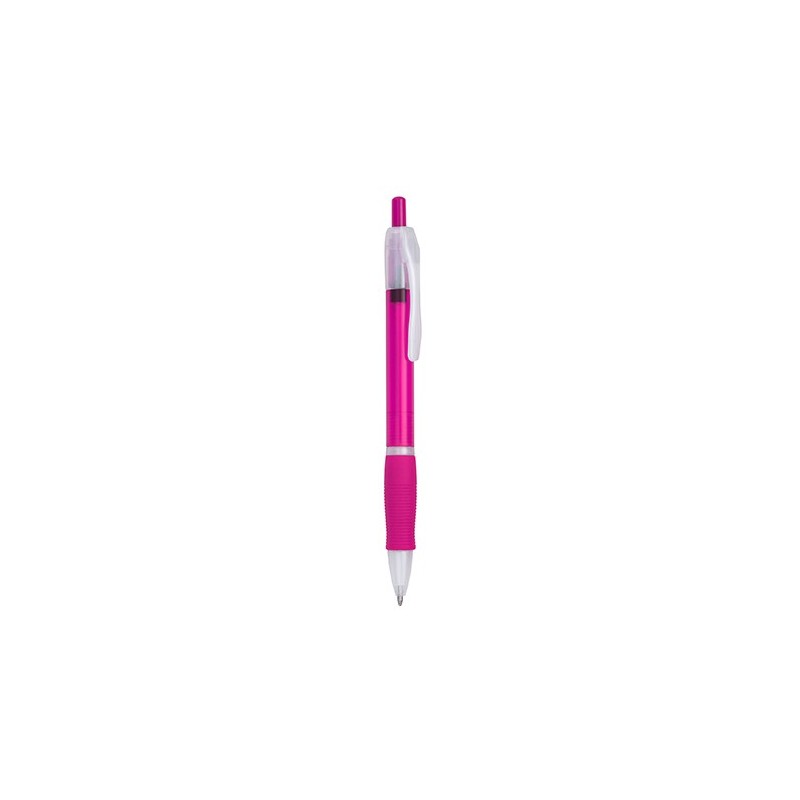 ONTARIO, Pix cu corp translucid și clips comod asortat - HW8008, FUCSIA ONTARIO, Pix cu corp translucid și clips comod asortat - HW8008, FUCSIA
