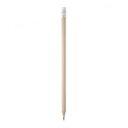 COUVET, Creion rotund din lemn cu gumă de șters - HW8002, NATURAL