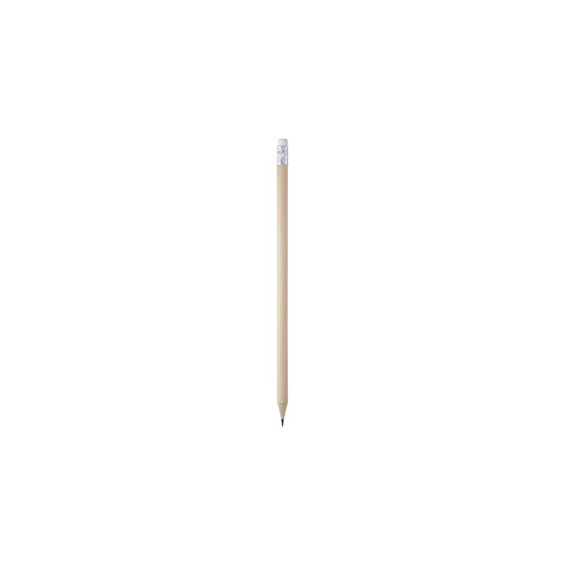 COUVET, Creion rotund din lemn cu gumă de șters - HW8002, NATURAL
