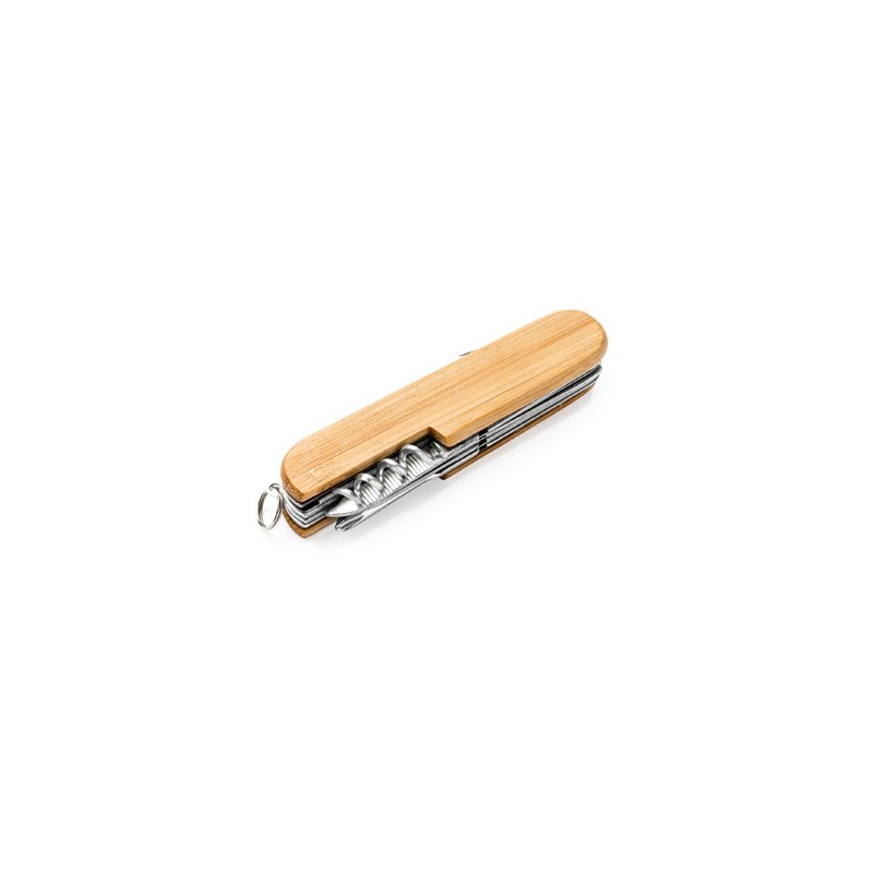 BINTAL, Cuțit multifuncțional cu accesorii din oțel inoxidabil și corp din bambus - NA4096, NATURAL BINTAL, Cuțit multifuncțional cu accesorii din oțel inoxidabil și corp din bambus - NA4096, NATURAL