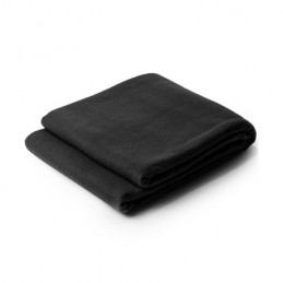 BRANDON, Pătură fleece din poliester reciclat RPET cu husă practică - BK5624, NEGRU