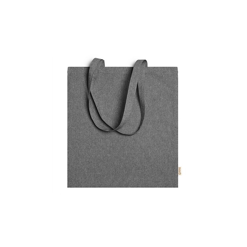 RIVOLI, Sacoșă 100% bumbac reciclat, de 120 g/m², în culori melanj, cu mânere largi de 70 cm - BO7162, NEGRU RIVOLI, Sacoșă 100% bumbac reciclat, de 120 g/m², în culori melanj, cu mânere largi de 70 cm - BO7162, NEGRU