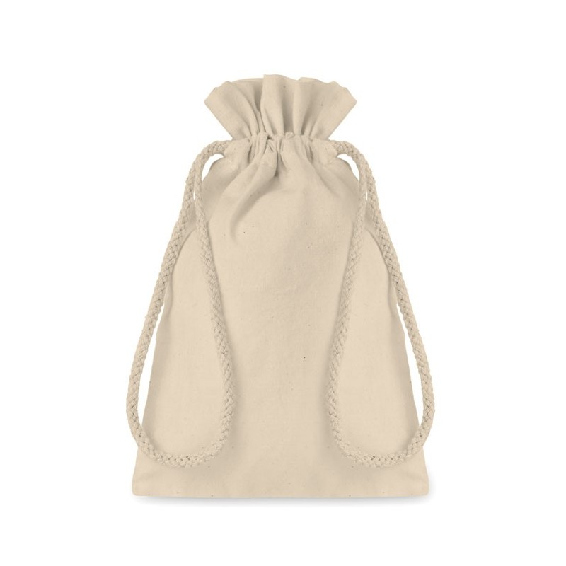 TASKE SMALL - Pungă mică din bumbac cu șnur  MO9728-13, Beige