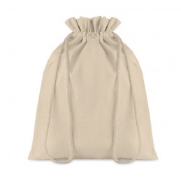 TASKE MEDIUM - Pungă medie din bumbac cu șnur MO9730-13, Beige