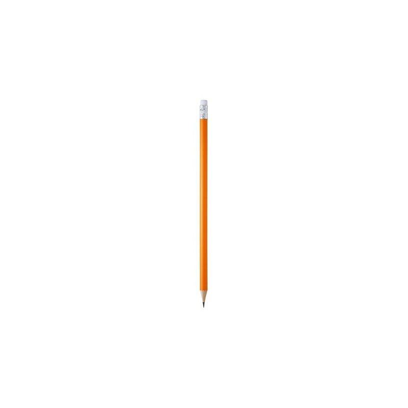 COUVET, Creion rotund din lemn cu gumă de șters - HW8002, PORTOCALIU