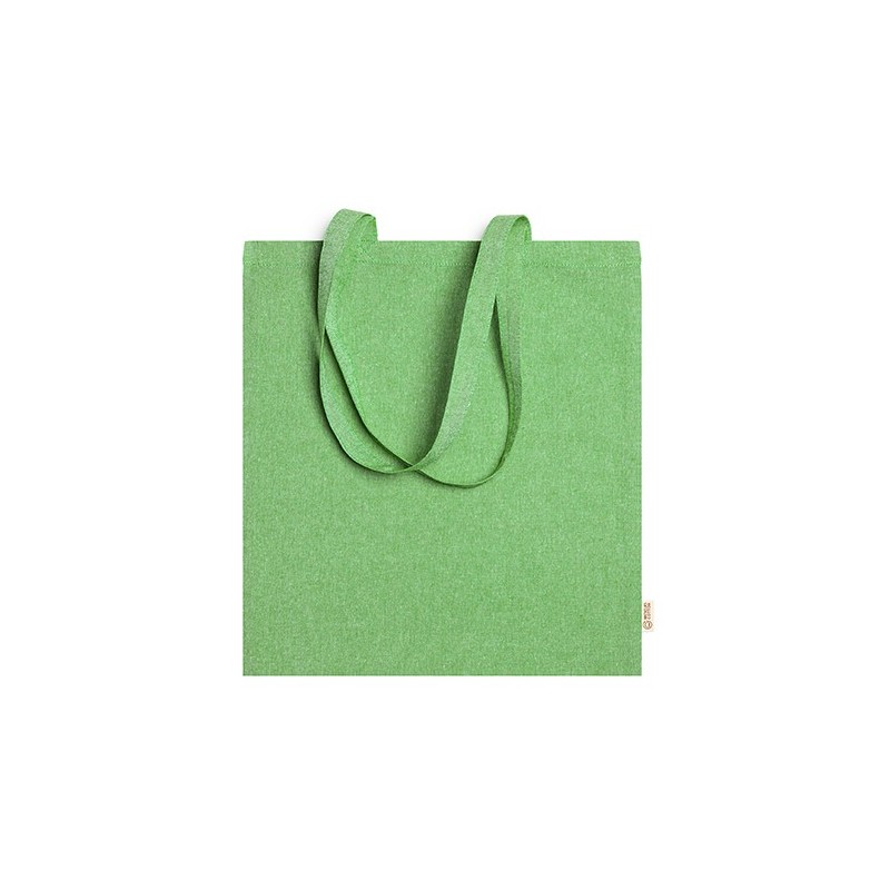 RIVOLI, Sacoșă 100% bumbac reciclat, de 120 g/m², în culori melanj, cu mânere largi de 70 cm - BO7162, VERDE TEI RIVOLI, Sacoșă 100% bumbac reciclat, de 120 g/m², în culori melanj, cu mânere largi de 70 cm - BO7162, VERDE TEI