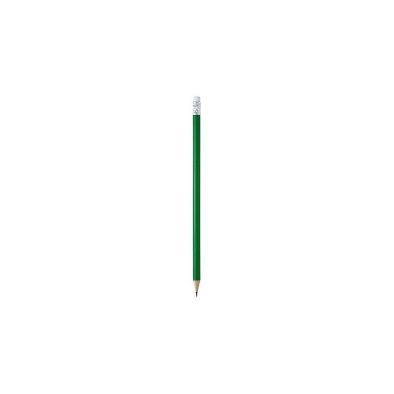 COUVET, Creion rotund din lemn cu gumă de șters - HW8002, VERDE TEI