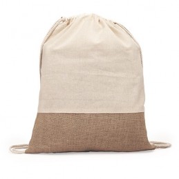 WILKES, Rucsac din bumbac și iută de 120 g/m² din gama eco - BO7557, NATURAL
