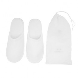 YLLIER, Papuci de casă unisex, confecționați din bumbac/poliester confortabil cu interior căptușit - ZS8151, ALB