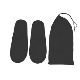 YLLIER, Papuci de casă unisex, confecționați din bumbac/poliester confortabil cu interior căptușit - ZS8151, NEGRU