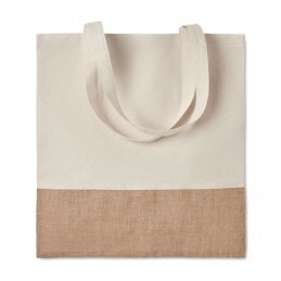 INDIA TOTE - Sacoșă cu părți din iută.      MO9518-13, Beige