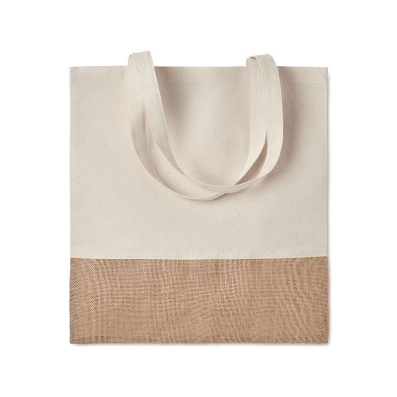 INDIA TOTE - Sacoșă cu părți din iută.      MO9518-13, Beige