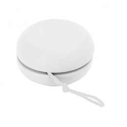 ROSKO, Yo-Yo din lemn natural cu șnur alb de 75 cm - JU0112, ALB