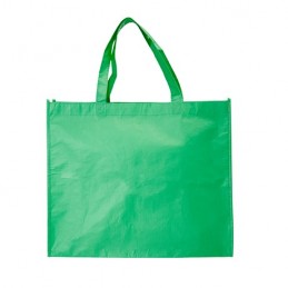 ORCA, Sacoșă de cumpărături cusută cu finisaje laminate mate - BO7535, VERDE TEI