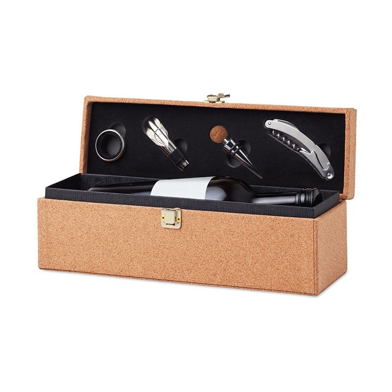 OTAGO - Set vin cu 4 buc, cutie plută MO9717-13, Beige OTAGO - Set vin cu 4 buc, cutie plută MO9717-13, Beige