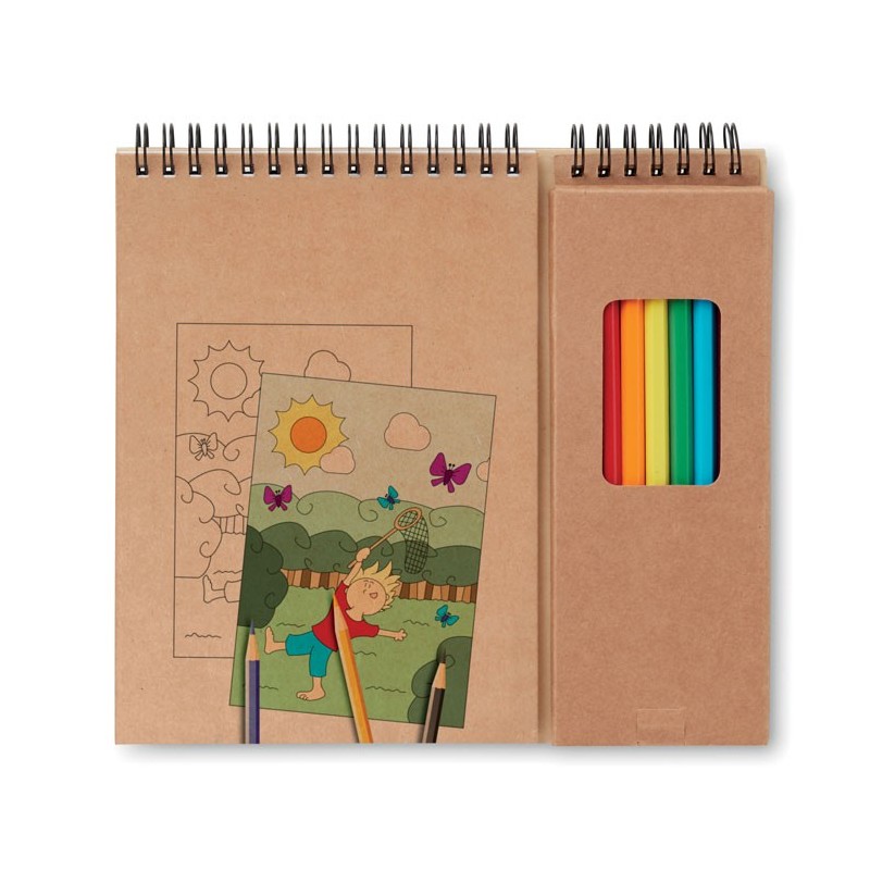 COLOPAD - Set de desenat cu carnet MO8769-13, Beige COLOPAD - Set de desenat cu carnet MO8769-13, Beige