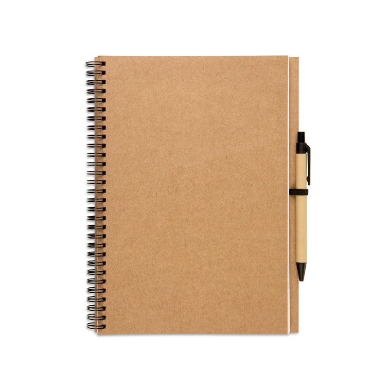 BLOQUERO PLUS - Bloc notes reciclat și pix IT3789-13, Beige BLOQUERO PLUS - Bloc notes reciclat și pix IT3789-13, Beige