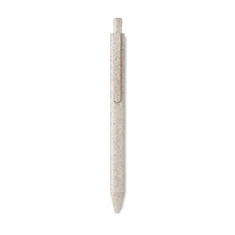 PECAS - Pix cu buton din paie și PP MO9614-13, Beige PECAS - Pix cu buton din paie și PP MO9614-13, Beige