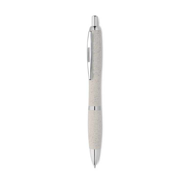 RIO PECAS - Pix cu buton din paie și ABS MO9761-13, Beige RIO PECAS - Pix cu buton din paie și ABS MO9761-13, Beige