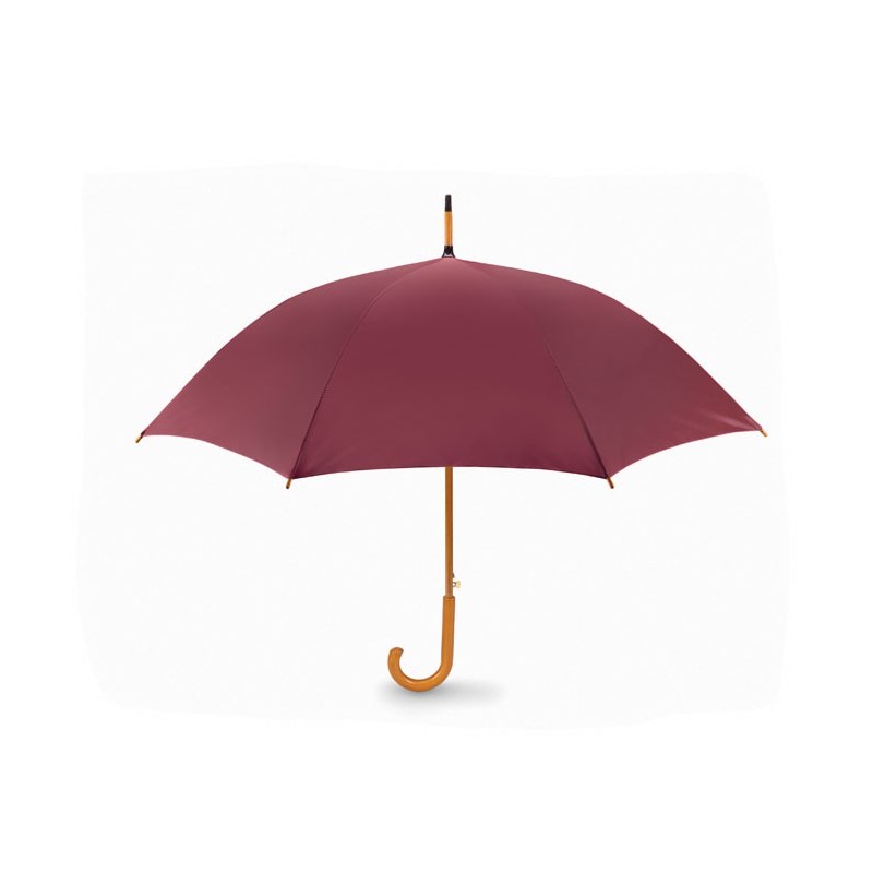 CUMULI - Umbrelă automată/ mâner lemn   KC5131-02, Burgundy