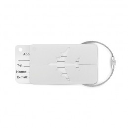 FLY TAG - Etichetă  bagaje din aluminiu  MO9508-16, Dull silver