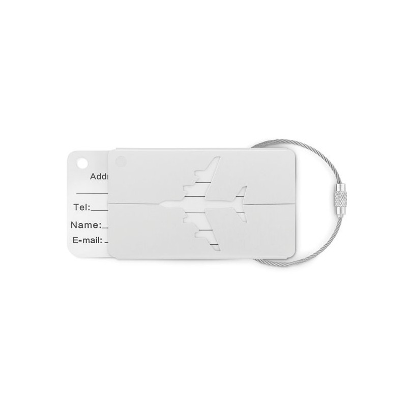 FLY TAG - Etichetă  bagaje din aluminiu  MO9508-16, Dull silver