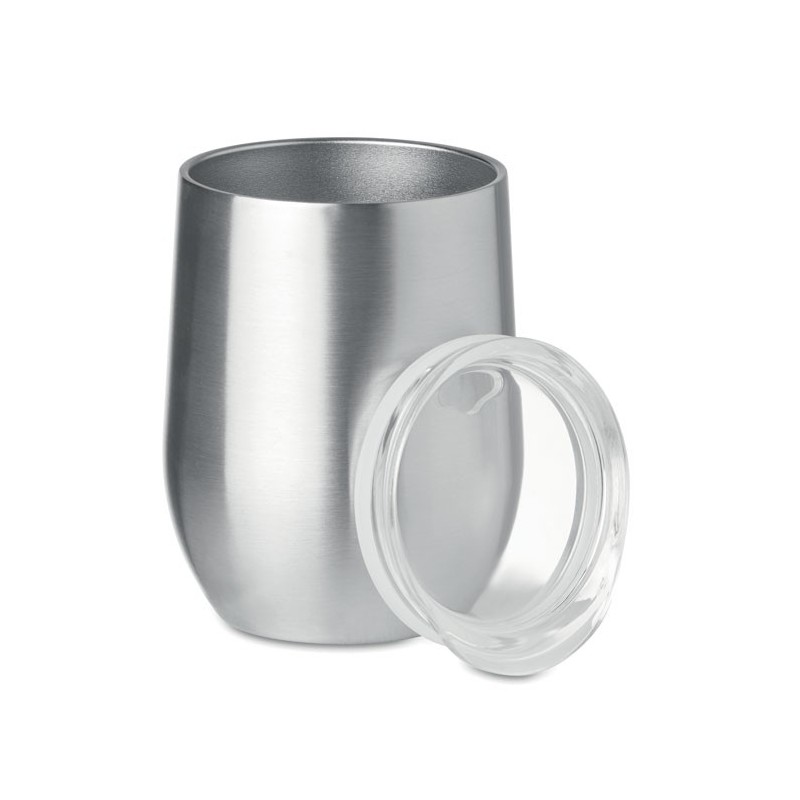 CHIN CHIN - Cană de 350ml cu perete dublu MO9597-16, Dull silver CHIN CHIN - Cană de 350ml cu perete dublu MO9597-16, Dull silver