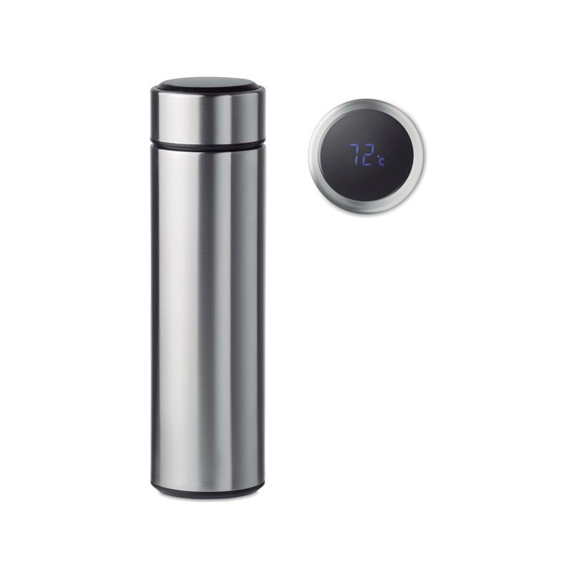 POLE - Sticlă cu termometru tactil MO9796-16, Dull silver POLE - Sticlă cu termometru tactil MO9796-16, Dull silver
