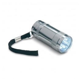 TEXAS - Mini-lanternă aluminiu+lanyard MO7680-16, Dull silver