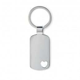 CORAZON - Breloc metalic cu motiv inimă  MO8694-16, Dull silver