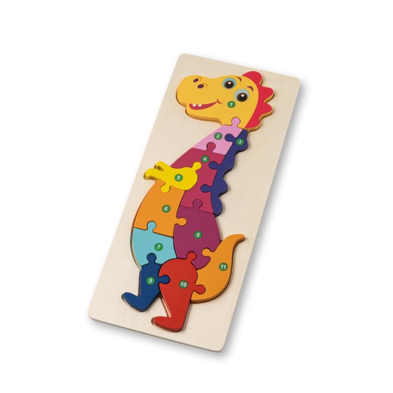 DIPLODOCO. Puzzle în formă de dinozaur din placaj de pin - 98003-150, Natural deschis DIPLODOCO. Puzzle în formă de dinozaur din placaj de pin - 98003-150, Natural deschis
