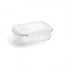 REINA. Cutie de prânz din sticlă borosilicată cu capac de blocare PP și capacitate până la 600 ml - 93850-106, Alb