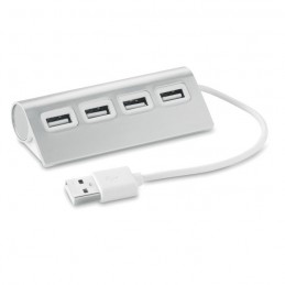 ALUHUB - Extensie USB cu 4 porturi      MO8853-16, Dull silver