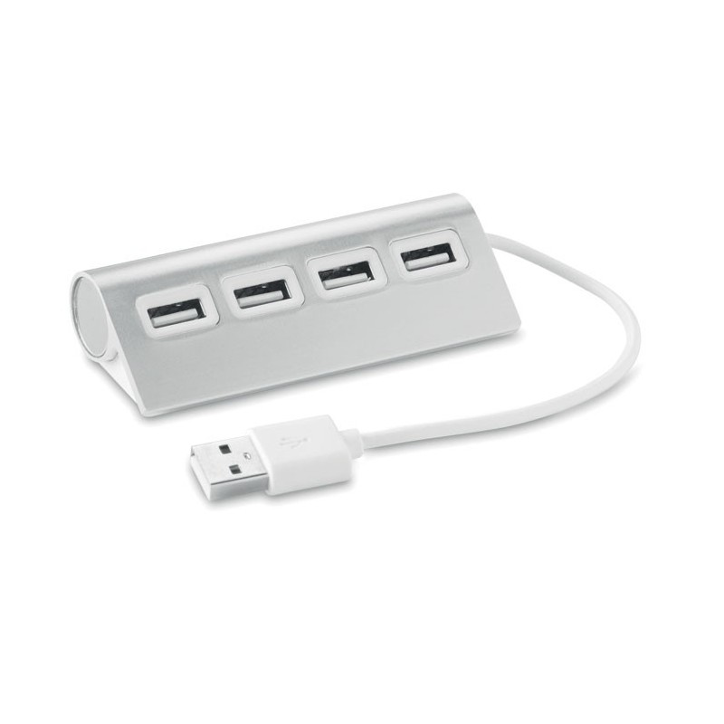 ALUHUB - Extensie USB cu 4 porturi      MO8853-16, Dull silver