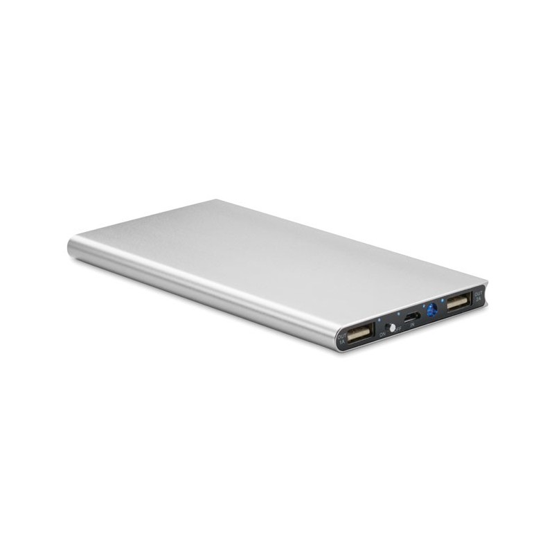 POWERFLAT8 - Baterie externă 8000 mAh MO8839-16, Dull silver POWERFLAT8 - Baterie externă 8000 mAh MO8839-16, Dull silver