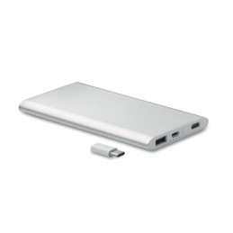 POWERFLATC - Baterie 4000 mAh, cablu tip C  MO9141-16, Dull silver