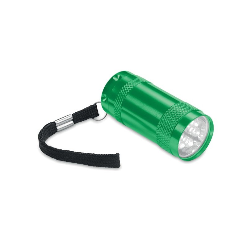 TEXAS - Mini-lanternă aluminiu+lanyard MO7680-09, Green