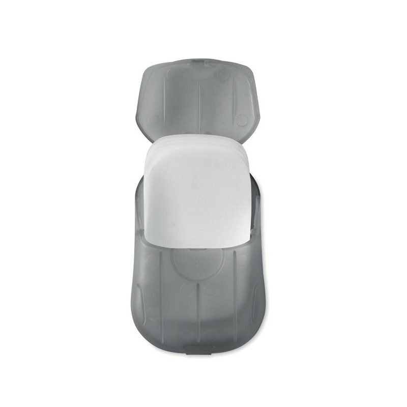 SOAP TO GO - Foi de săpun în carcasă de PP MO9957-27, Transparent grey SOAP TO GO - Foi de săpun în carcasă de PP MO9957-27, Transparent grey