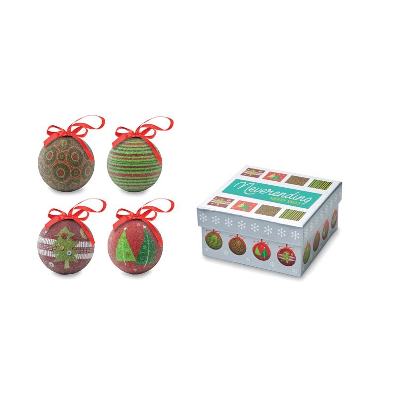 SQUARY - Set globuri Crăciun în cutie   CX1441-99, multicolour
