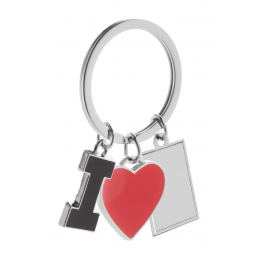 I Love. Breloc metalic cu 3...
