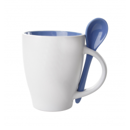 Spoon. Cana ceramica alba...