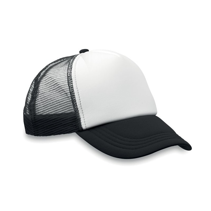 TRUCKER CAP - Şapcă din poliester (plasă, în MO8594-03, Negru