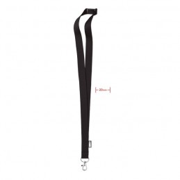 LANY RPET - Lanyard din RPET cu carabină   MO6100-03, Negru