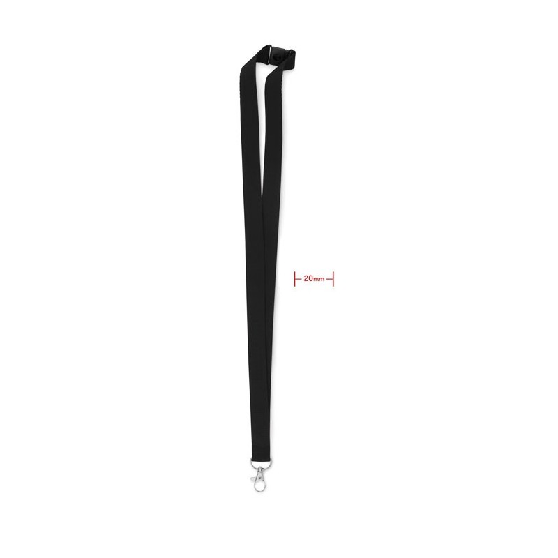 PANY - Lanyard, cârlig metal, buclă.  MO9354-03, Negru