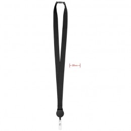 ZIP LANYARD - Lanyard cu suport pt. ecuson   MO9852-03, Negru