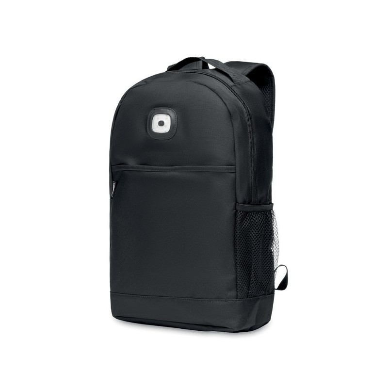 URBANBACK - Rucsac RPET cu lumină COB      MO9969-03, Negru