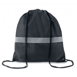 STRIPE - Sac cu cordon și bandă reflect MO8868-03, Negru